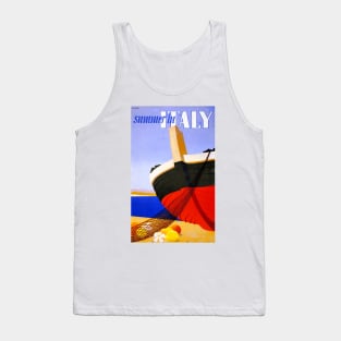 Vintage Travel Poster Summer in Italy Tank Top